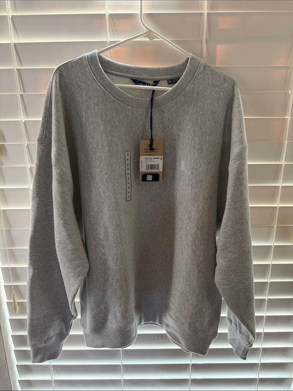 Chubbies New Size M Men's Crewneck Sweater - Light Gray The 6th period